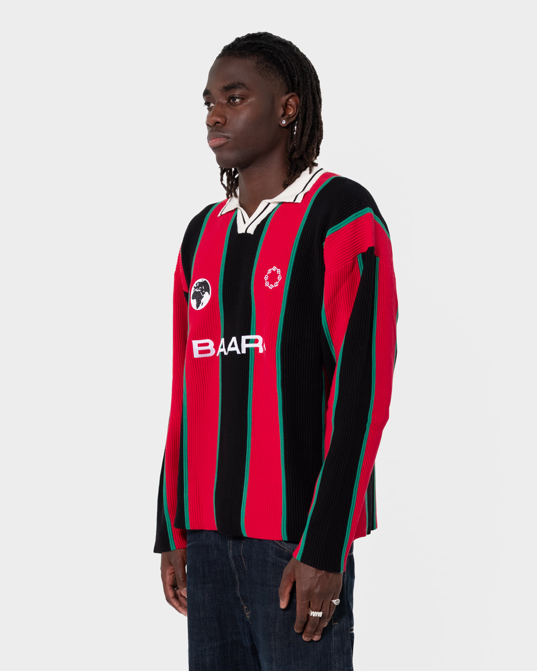 BAARA SS25 - HOLLOW-OUT JERSEY PANAFRICAN FLAG