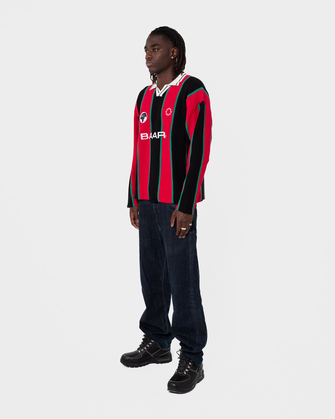 BAARA SS25 - HOLLOW-OUT JERSEY PANAFRICAN FLAG