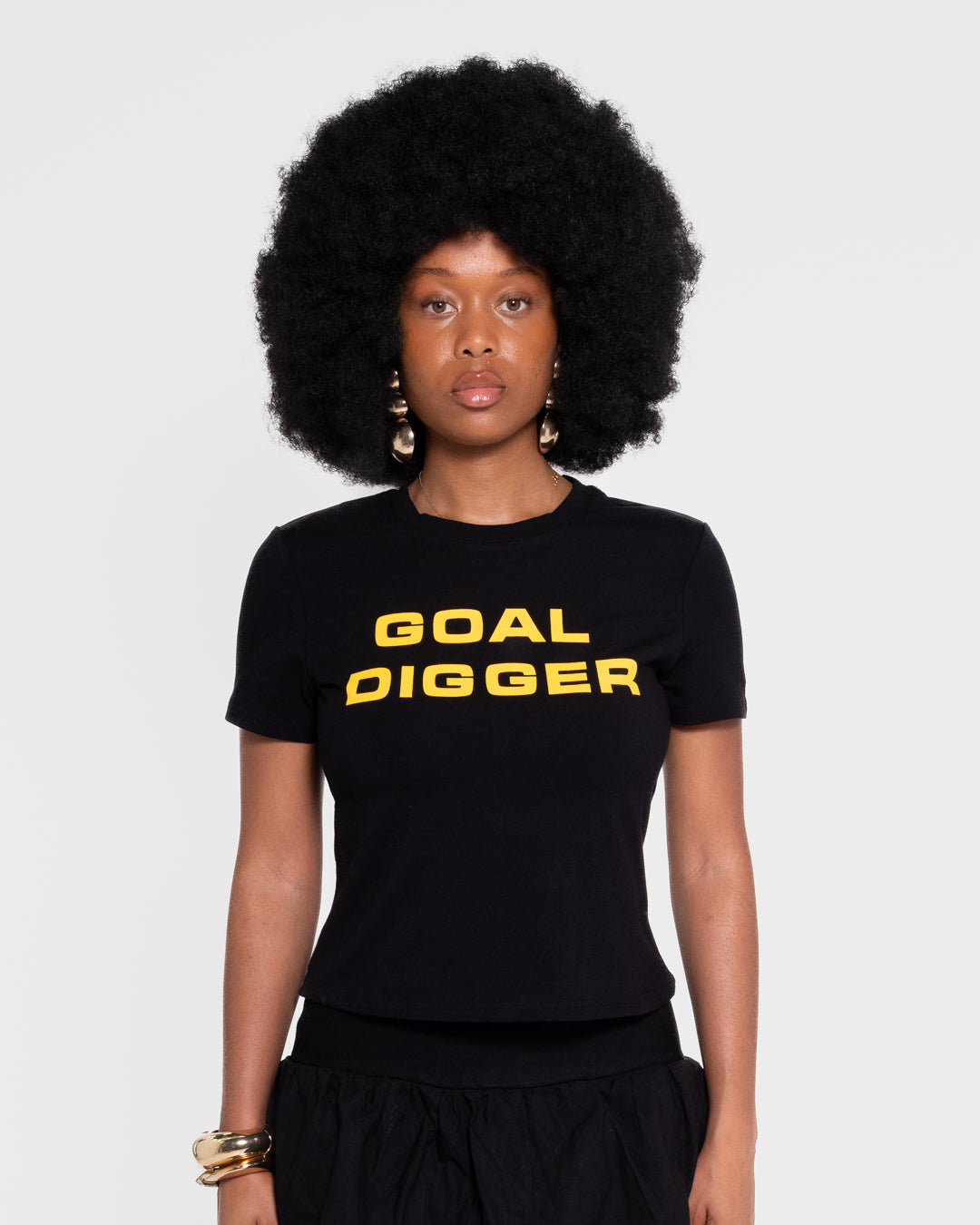 BAARA SS25 - GOAL DIGGER BLACK BABY TOP