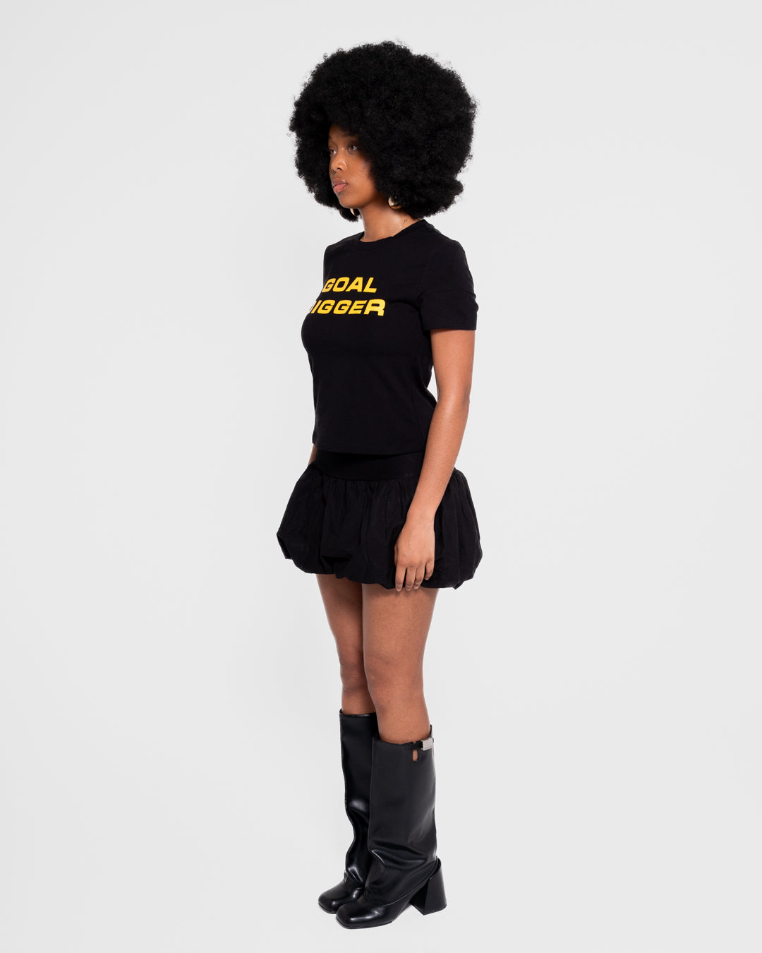 BAARA SS25 - GOAL DIGGER BLACK BABY TOP