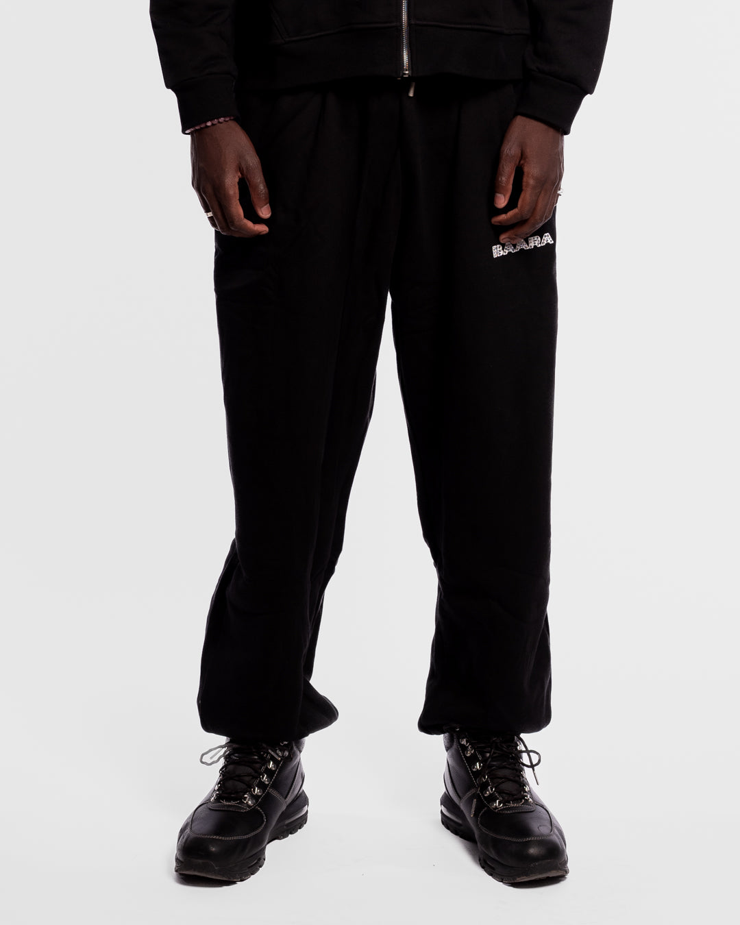 BAARA FW25 - BLACK RHINESTONE SWEATPANTS