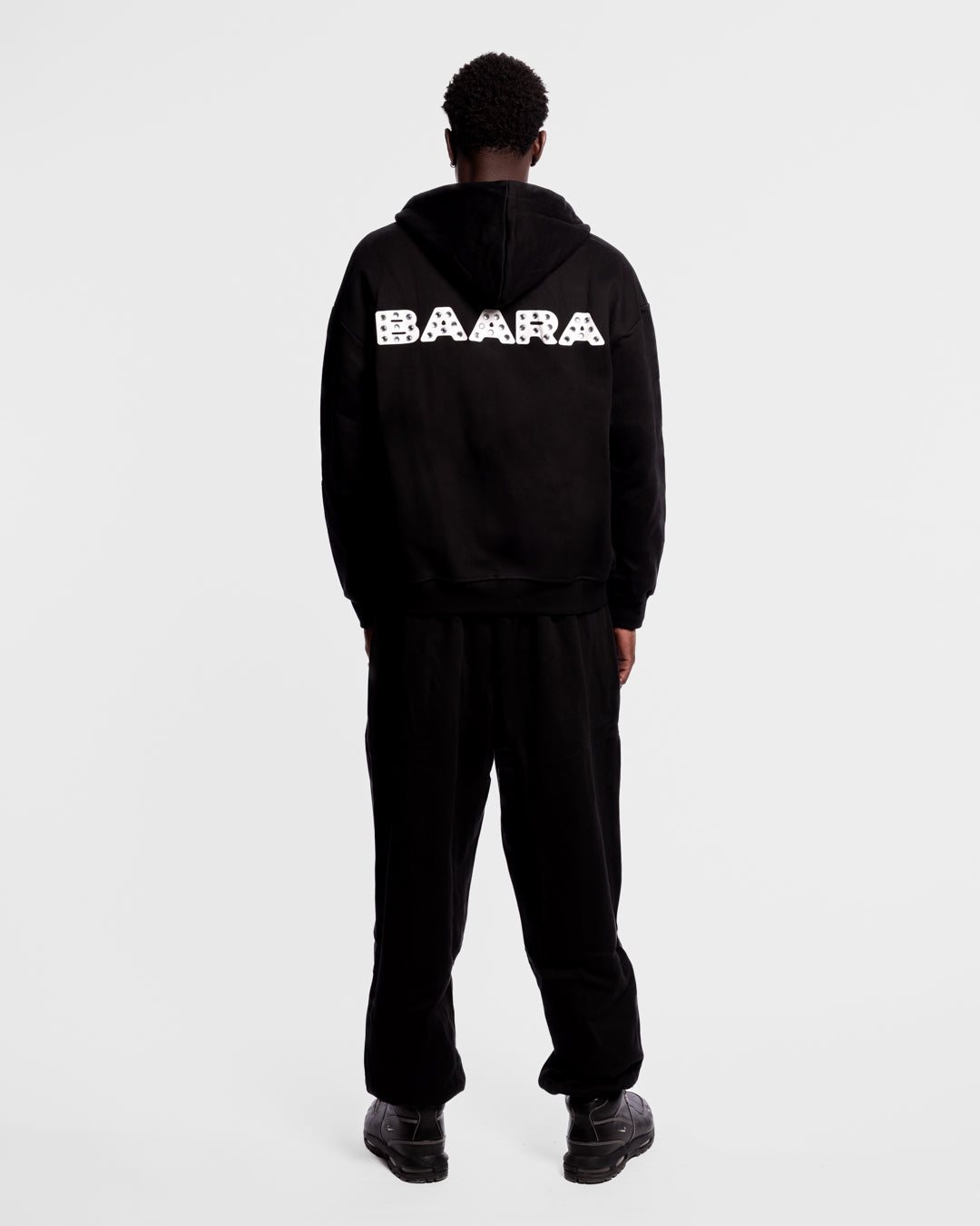 BAARA FW25 - BLACK RHINESTONE SWEATPANTS