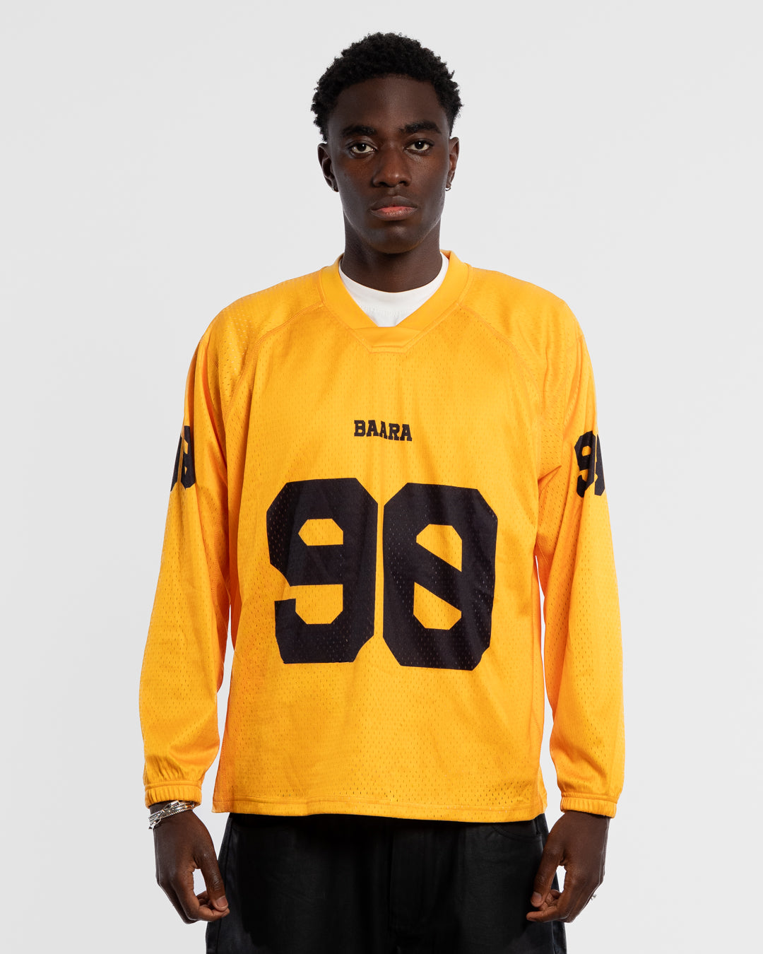 BAARA FW25 - YELLOW LONGSLEEVE MESH JERSEY