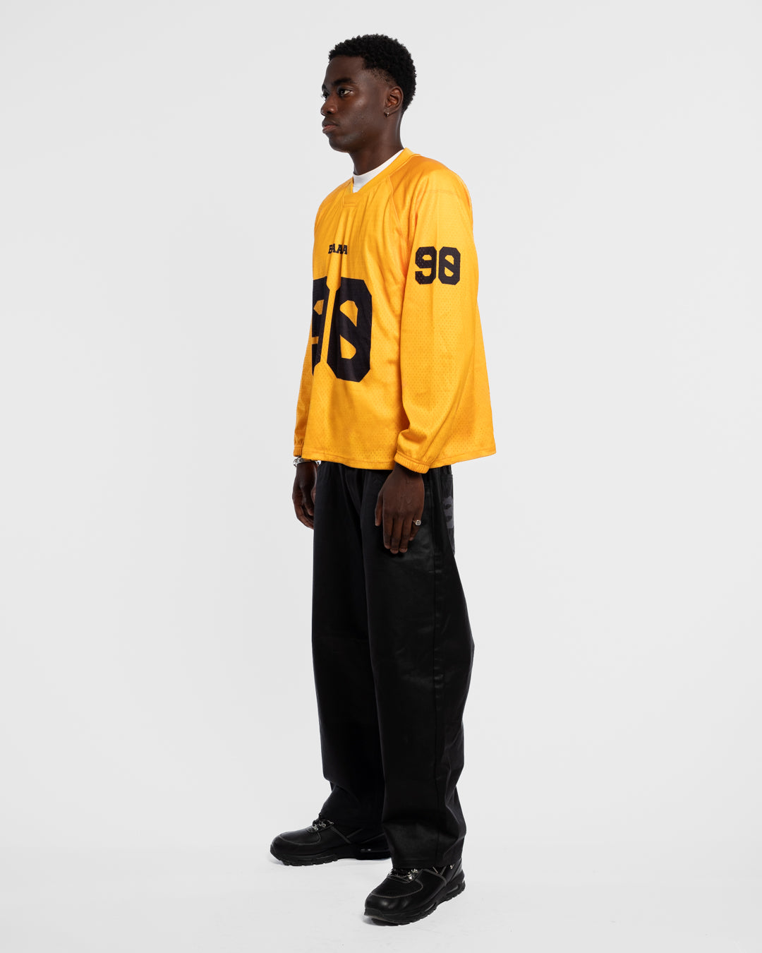 BAARA FW25 - YELLOW LONGSLEEVE MESH JERSEY