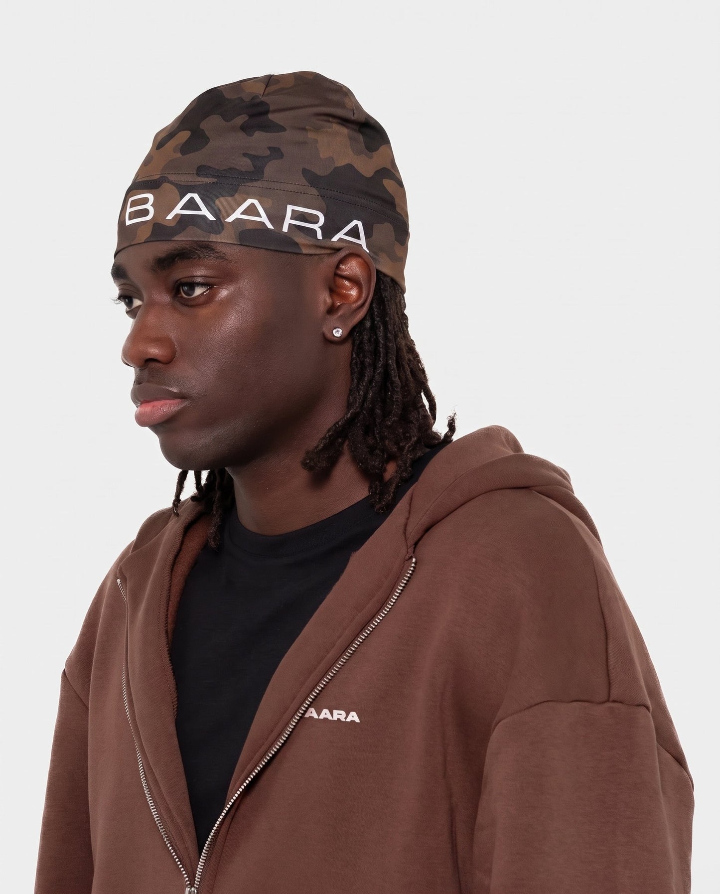 9. BAARA SS26 - TACTICAL BEANIE BROWN CAMO