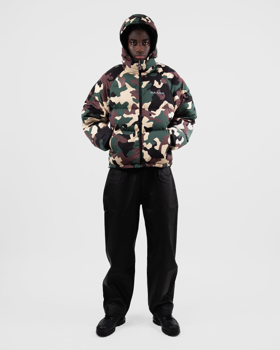 BAARA FW25 - DOUBLE SIDED CAMO PUFFER JACKET