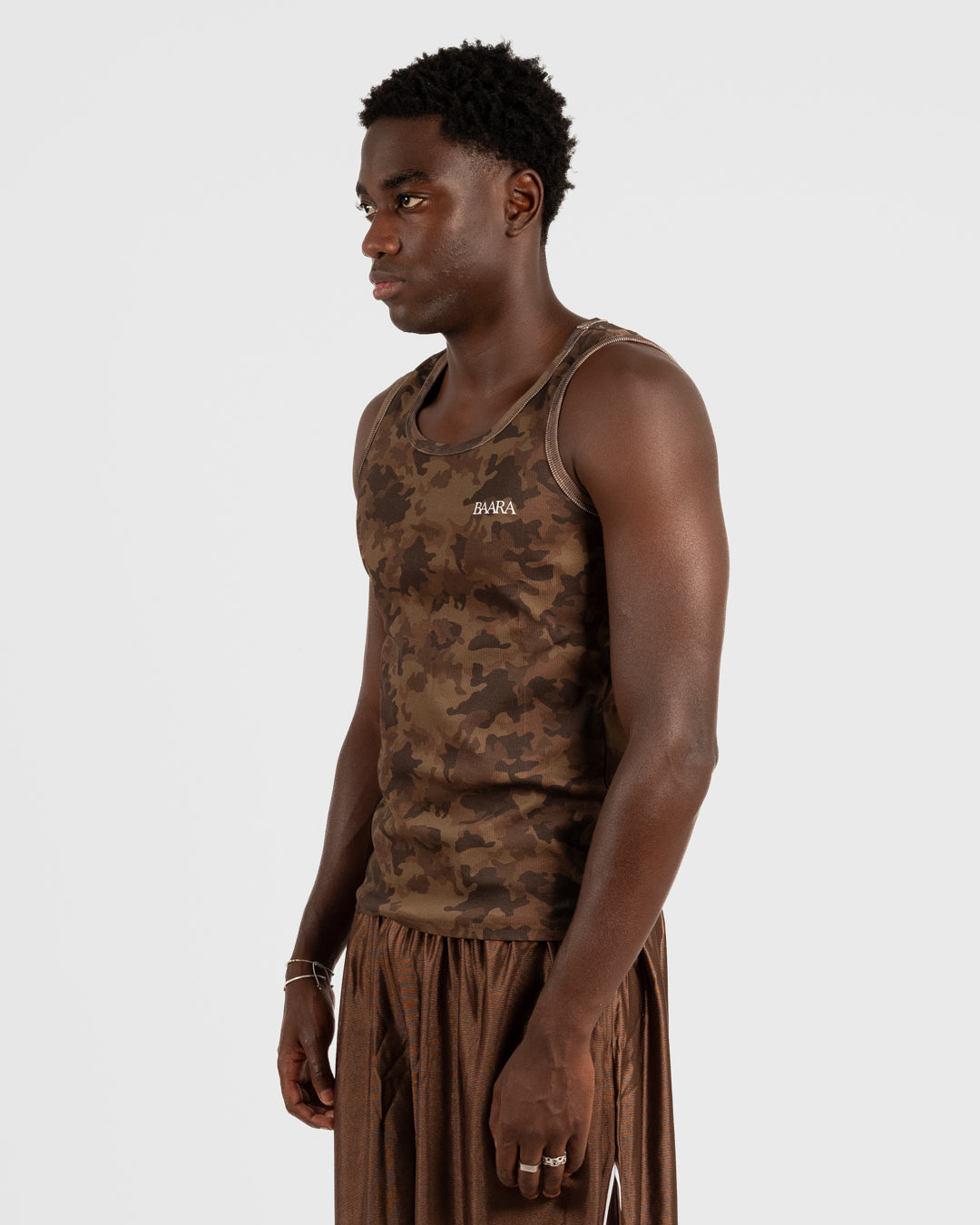 5. BAARA SS26 -  BROWN CAMO TANK TOP