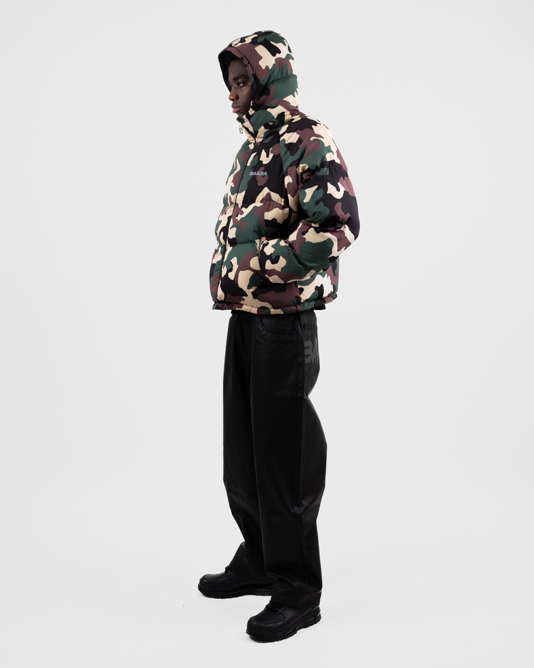 BAARA FW25 - DOUBLE SIDED CAMO PUFFER JACKET
