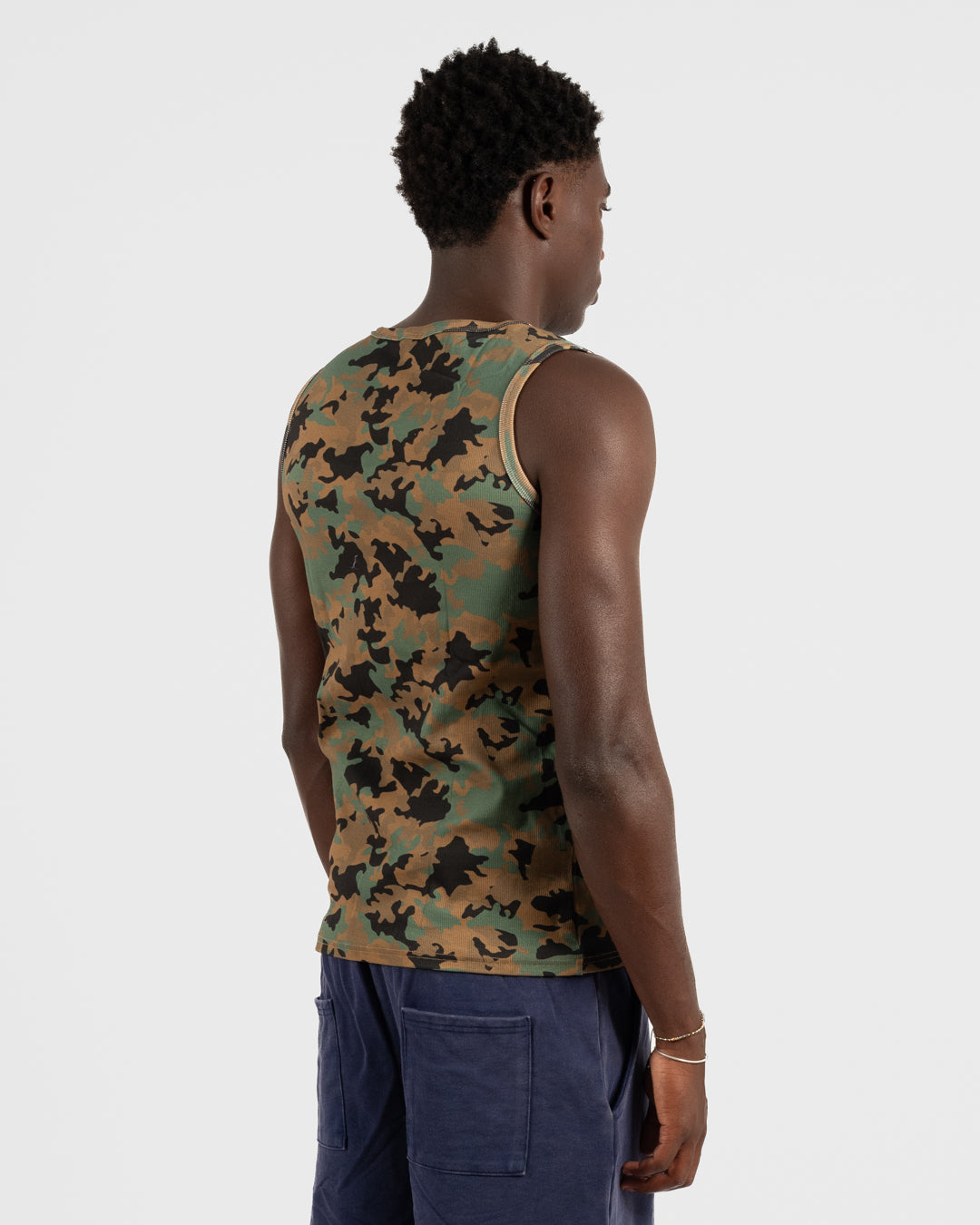 5. BAARA SS26 -  GREEN CAMO TANK TOP