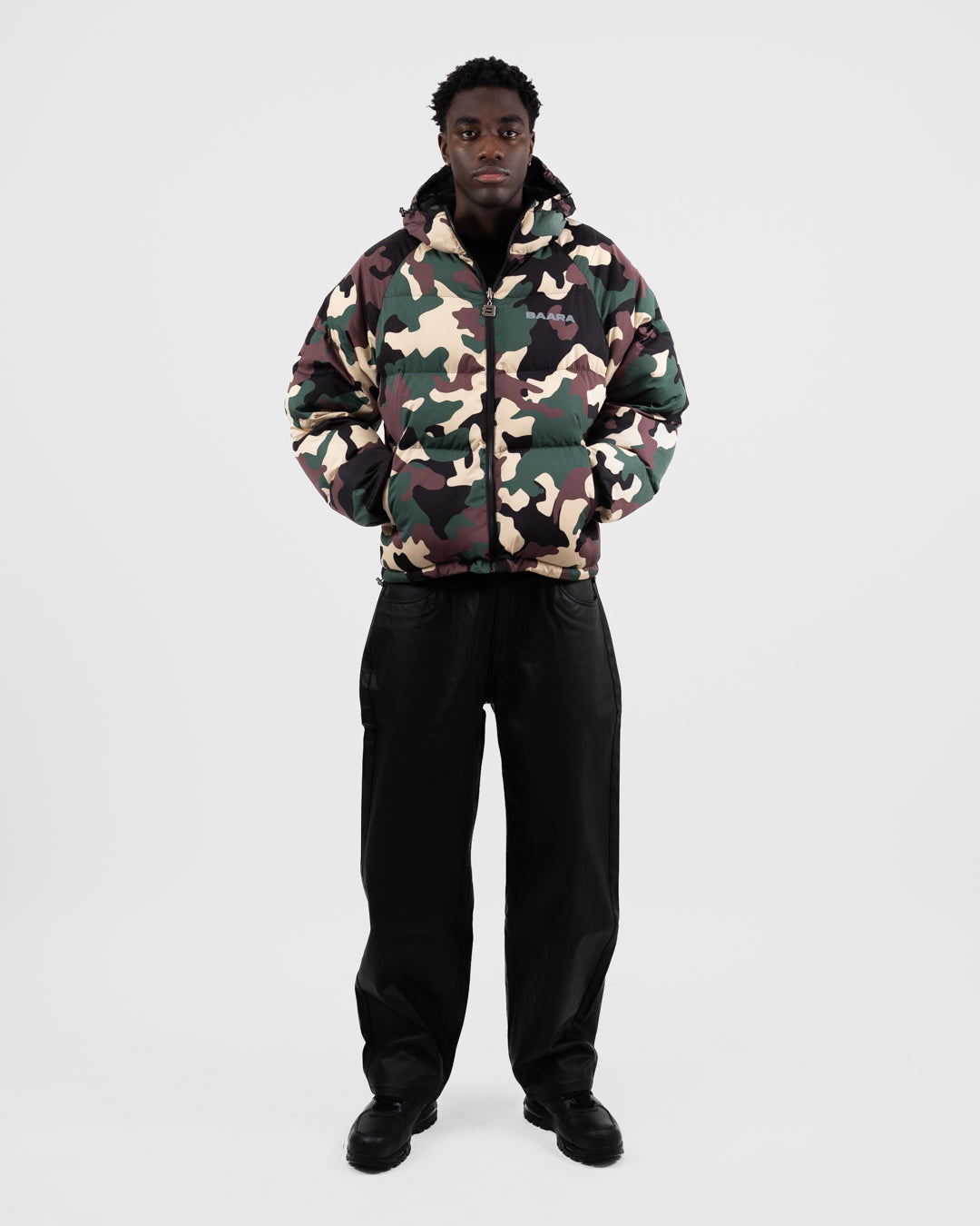 BAARA FW25 - DOUBLE SIDED CAMO PUFFER JACKET