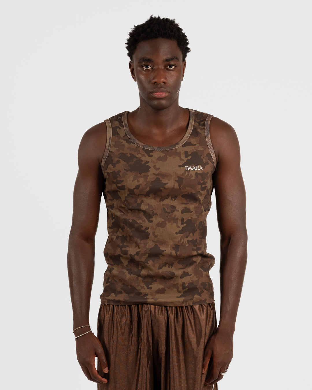 5. BAARA SS26 -  BROWN CAMO TANK TOP