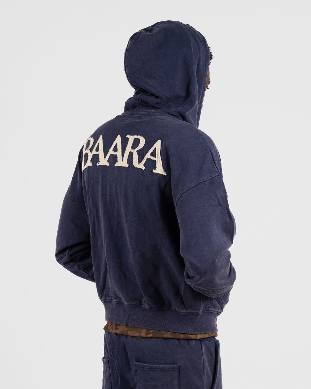 2. BAARA SS26 -   BLUE ZIP SWEAT-SHIRT