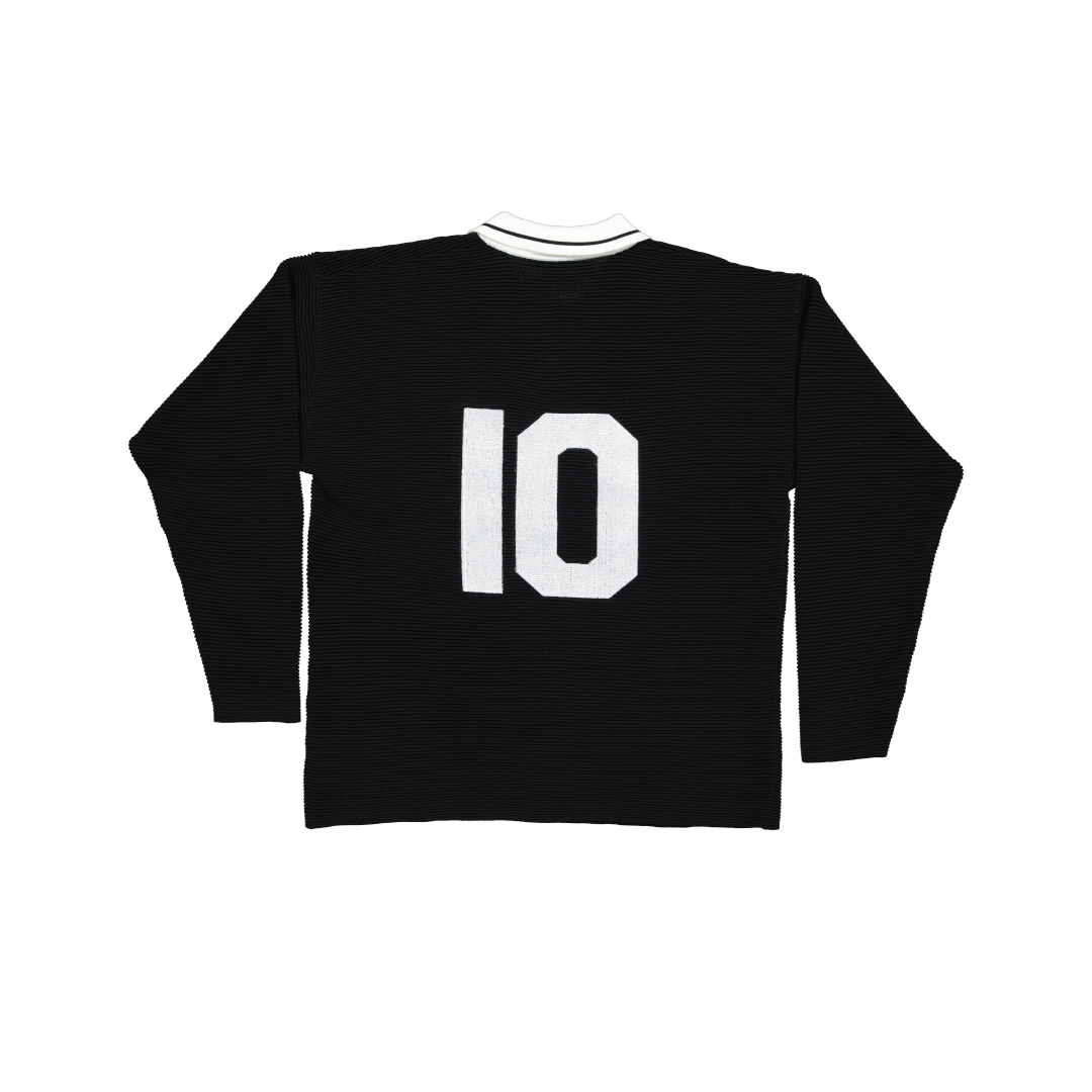 HOLLOW-OUT JERSEY - BLACK