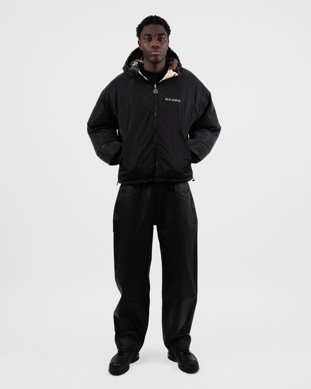 BAARA FW25 - DOUBLE SIDED CAMO PUFFER JACKET