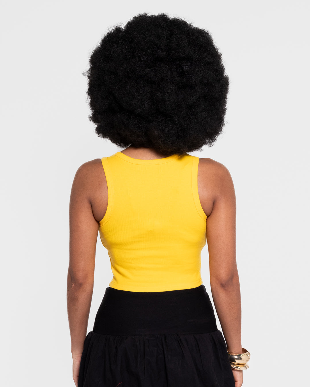 BAARA SS25 - RHINESTONE YELLOW TANK TOP