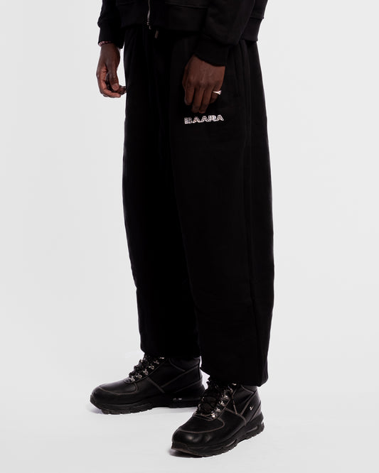 BAARA FW25 - BLACK RHINESTONE SWEATPANTS