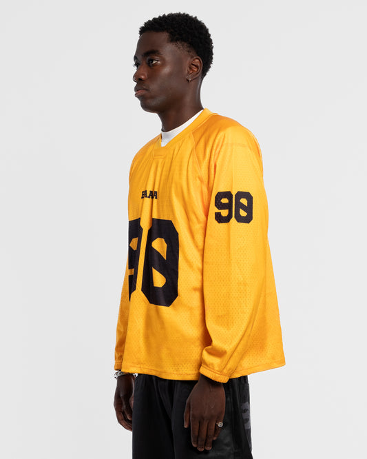 BAARA FW25 - YELLOW LONGSLEEVE MESH JERSEY
