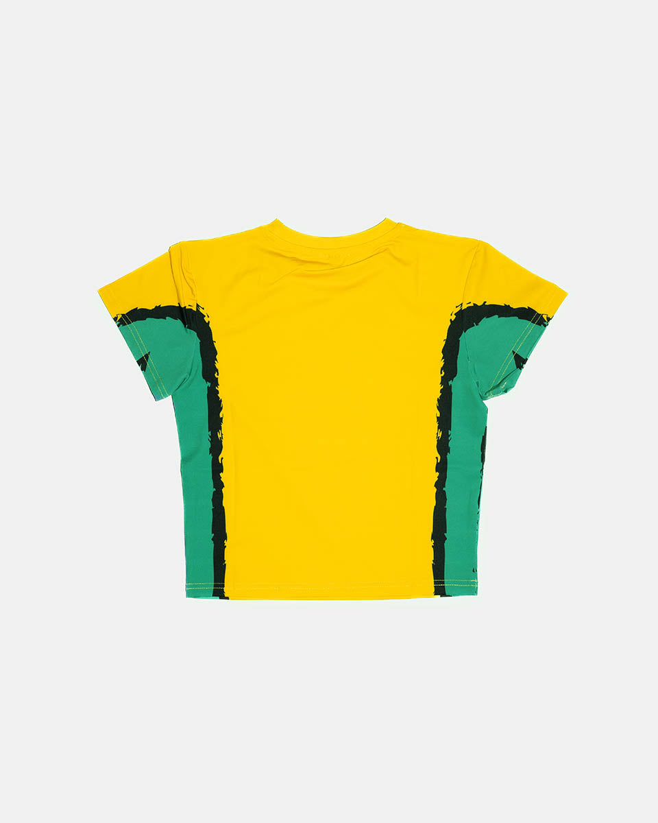 JERSEY BABY TOP - YELLOW/GREEN