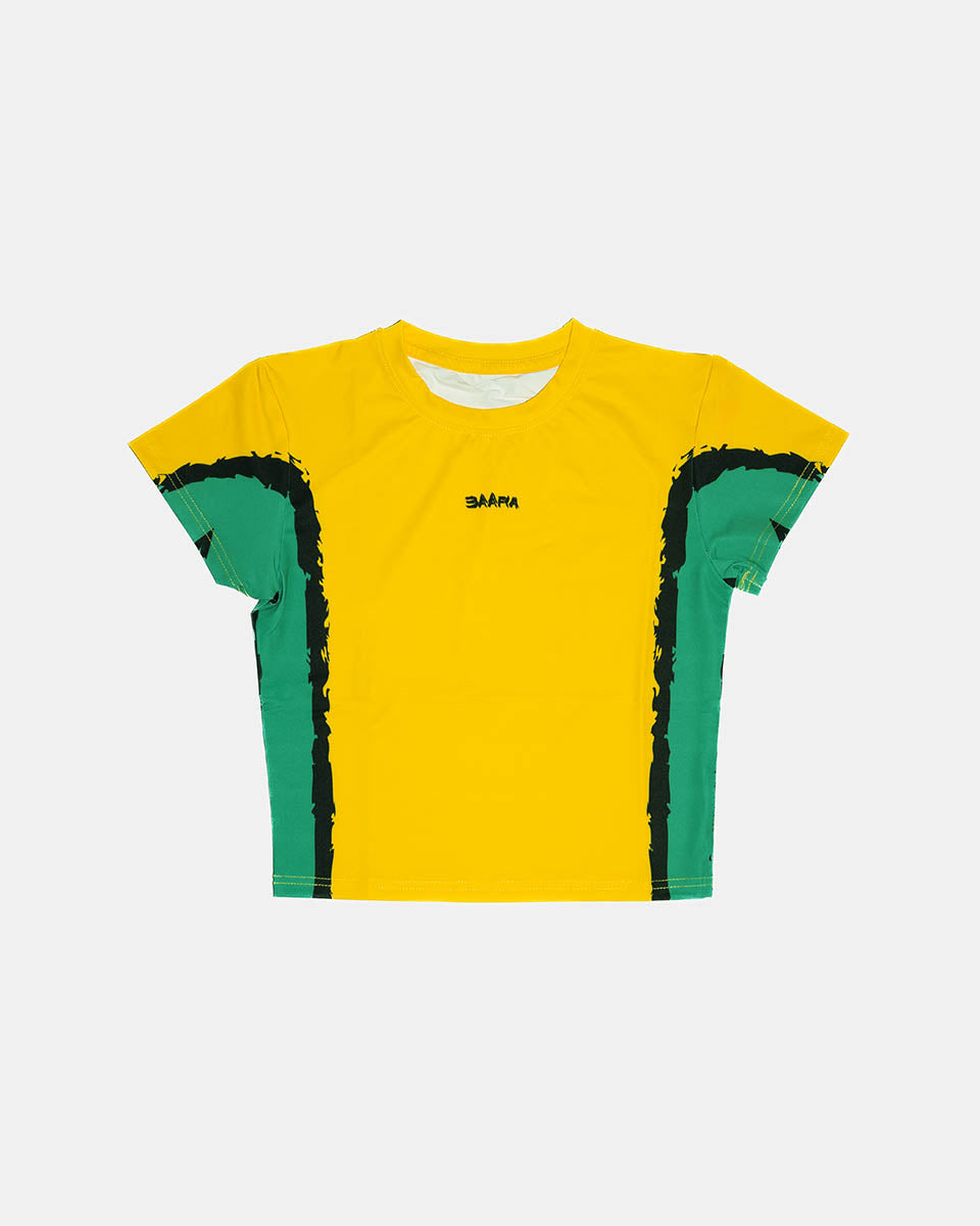 JERSEY BABY TOP - YELLOW/GREEN