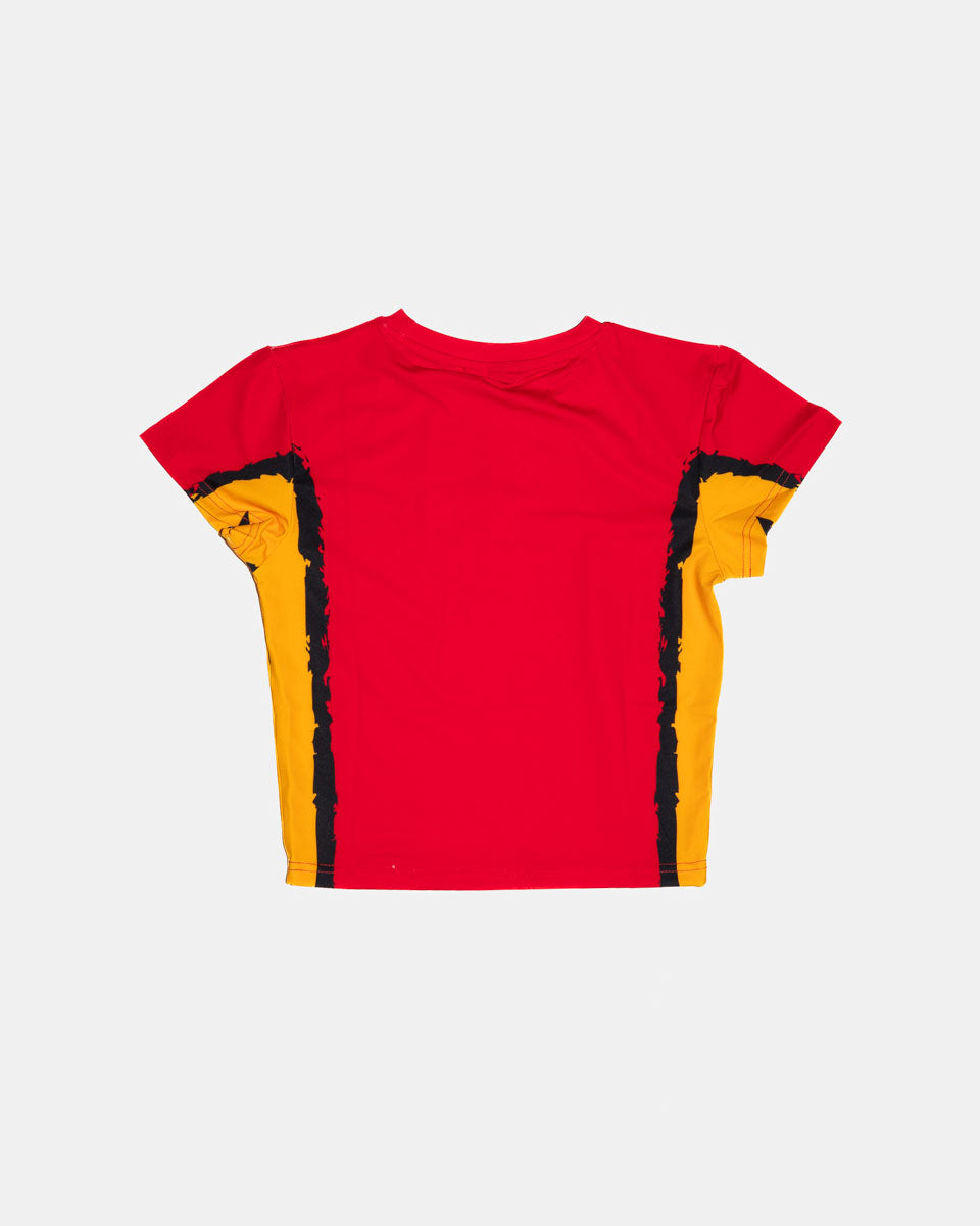 JERSEY BABY TOP - RED/YELLOW