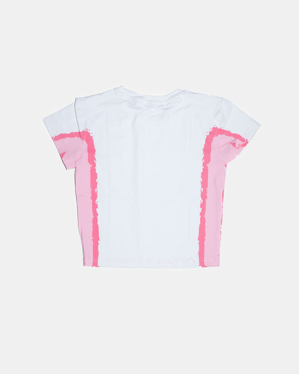 JERSEY BABY TOP - WHITE/PINK