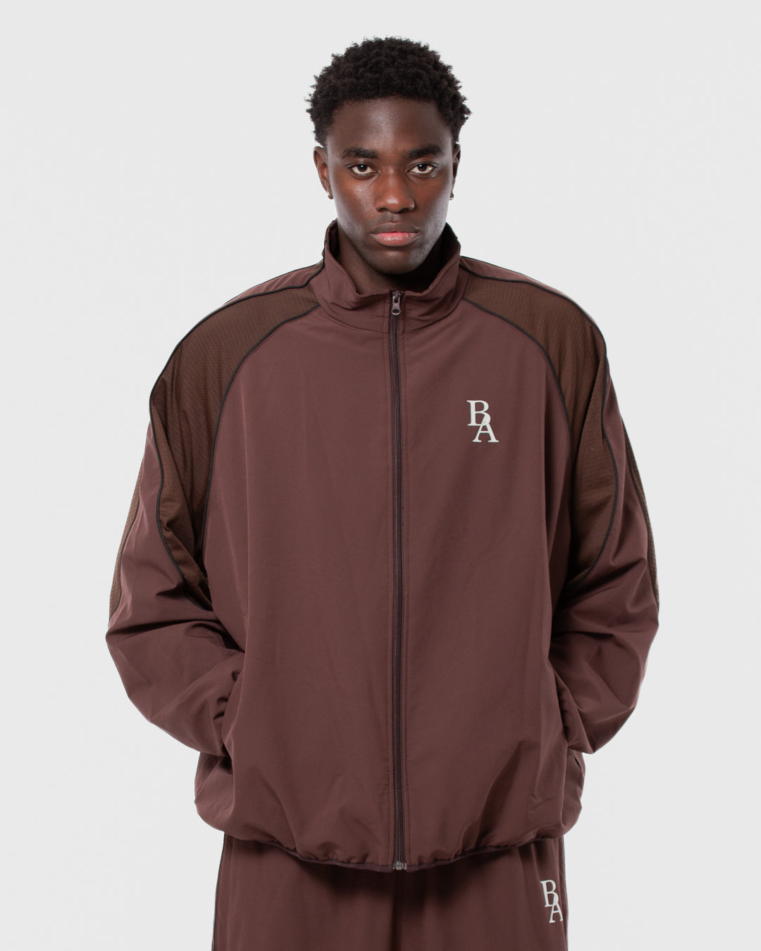 3. BAARA SS26 -  BROWN TRACKSUIT JACKET