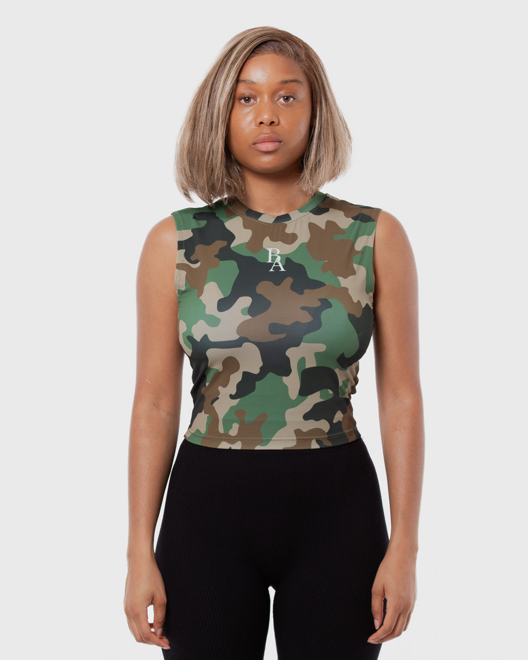 7. BAARA SS26 -  GREEN CAMO BABY TOP