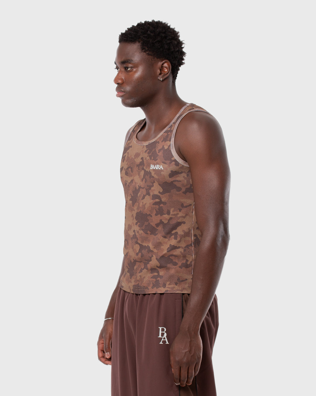 5. BAARA SS26 -  BROWN CAMO TANK TOP