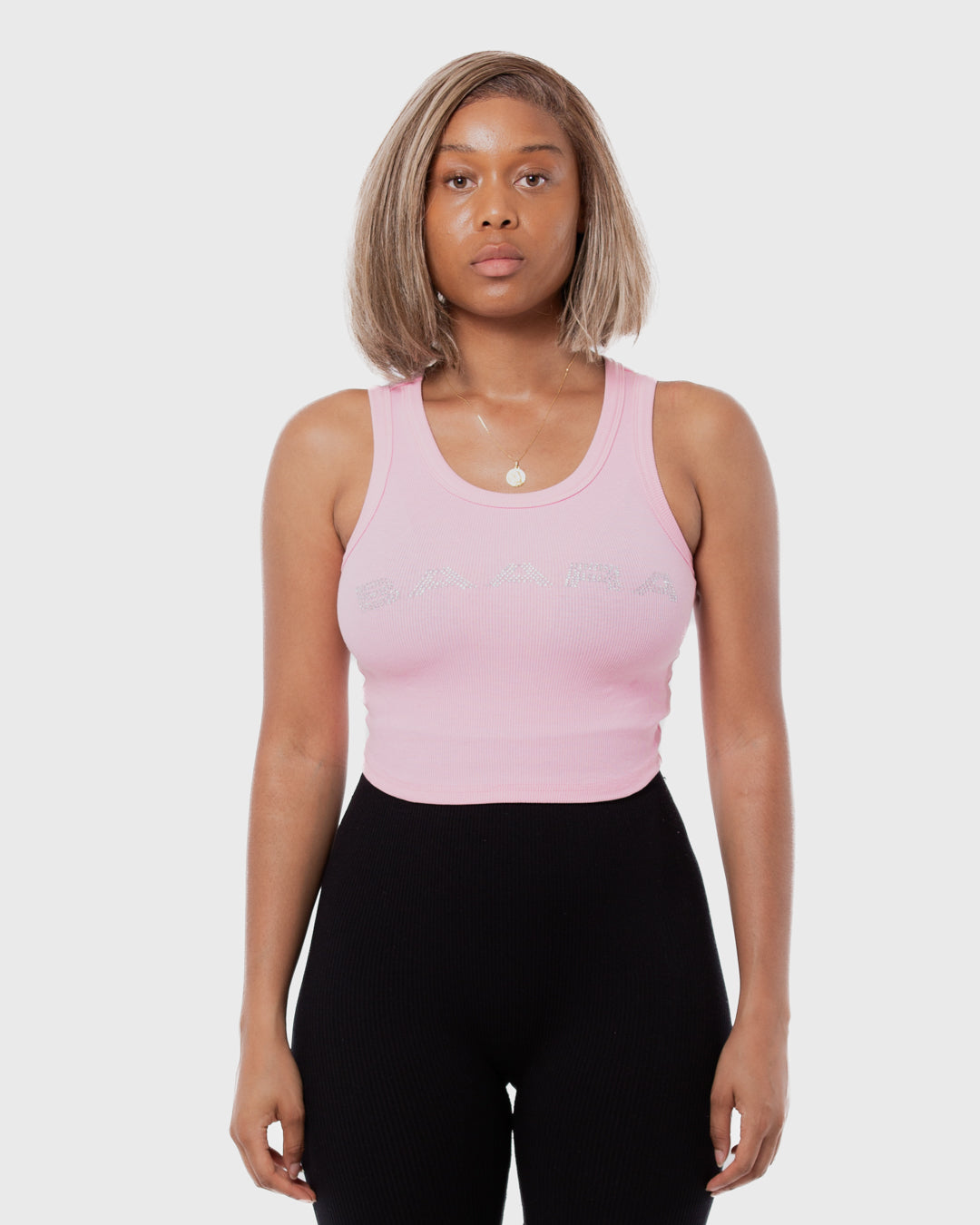6. BAARA SS26 - PINK RHINESTONE TANK TOP