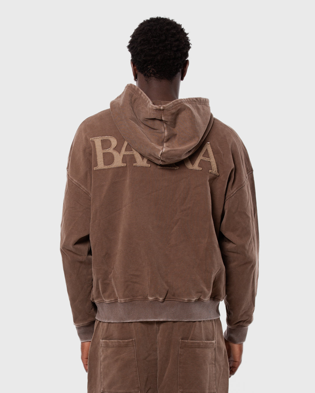 2. BAARA SS26 -  BROWN ZIP SWEAT-SHIRT