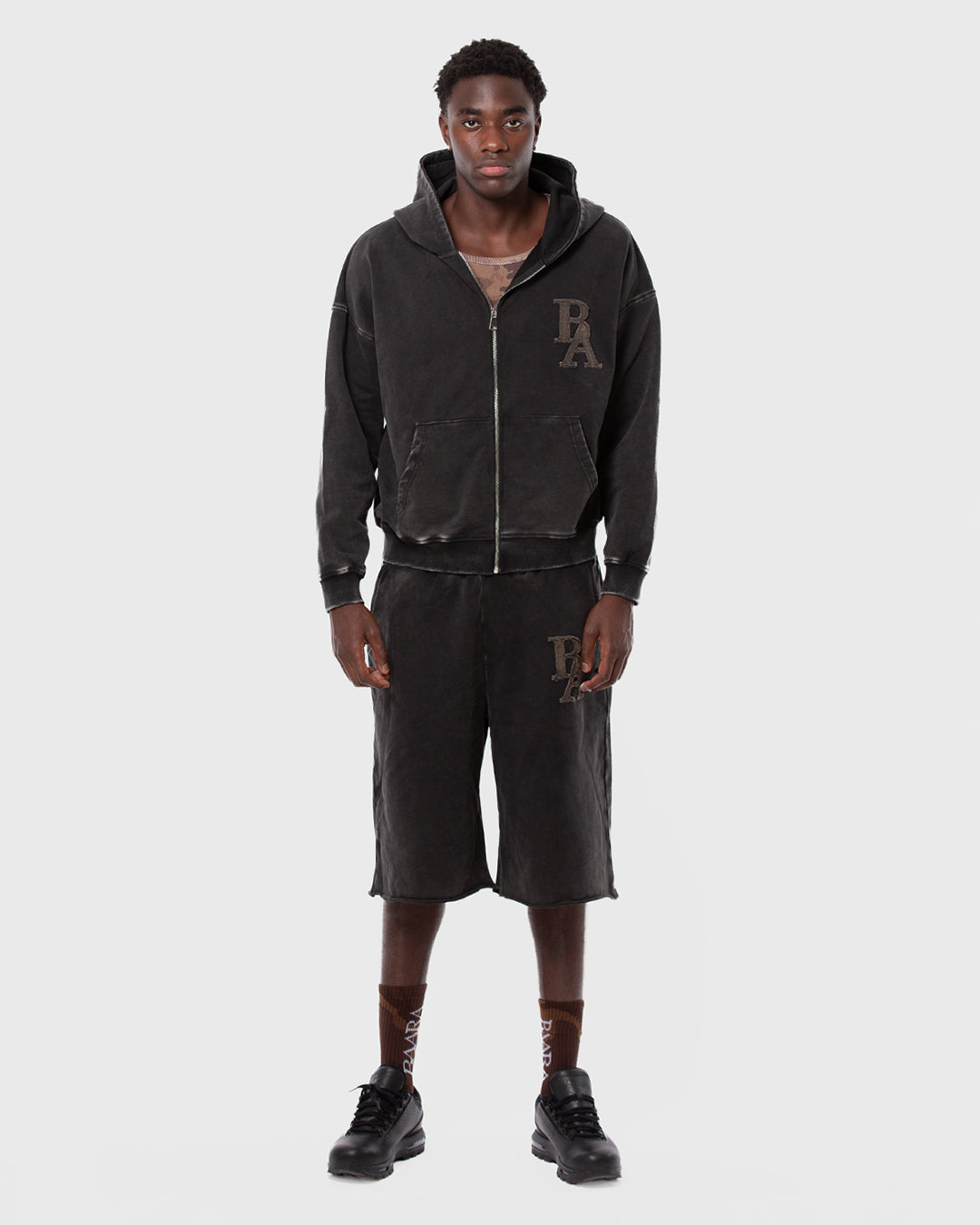 2. BAARA SS26 -   ANTHRACITE ZIP SWEAT-SHIRT