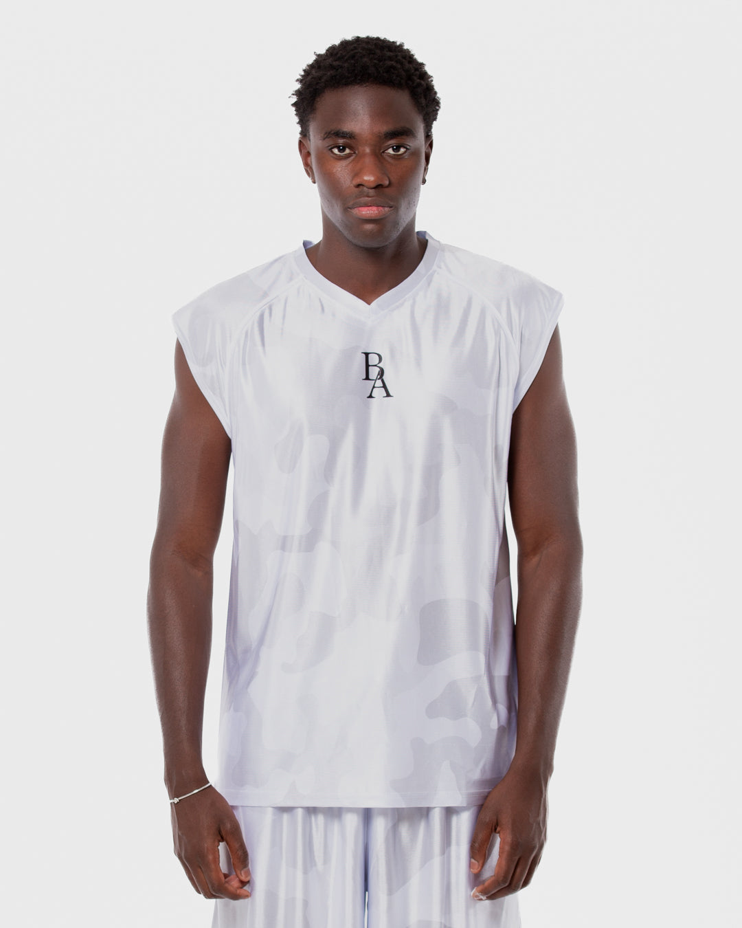 1. BAARA SS26 -  WHITE CAMO STREETBALL JERSEY