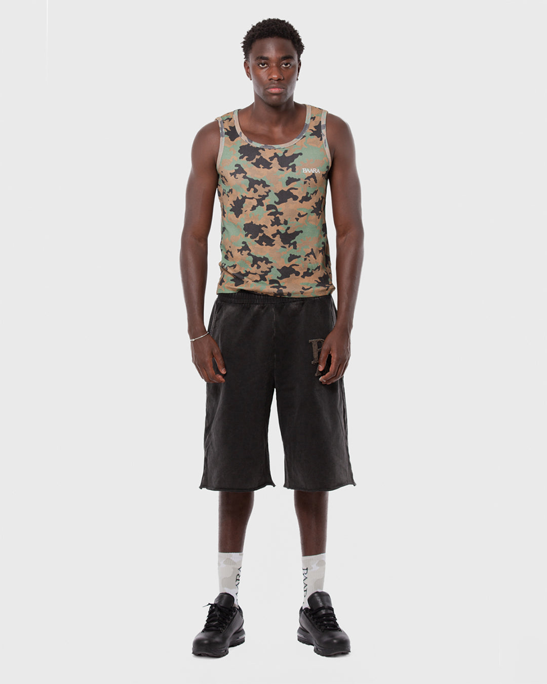 5. BAARA SS26 -  GREEN CAMO TANK TOP