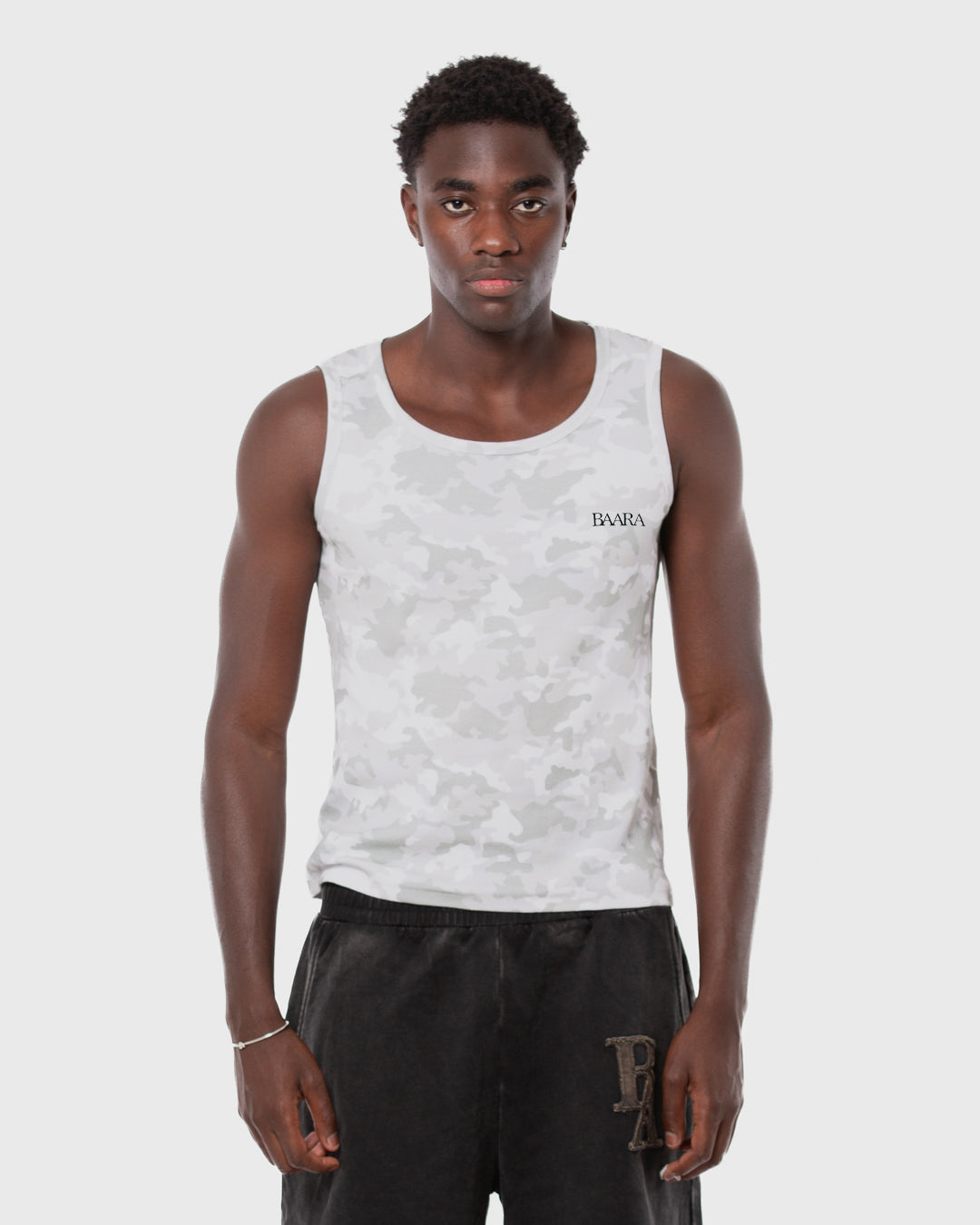 5. BAARA SS26 -  WHITE CAMO TANK TOP
