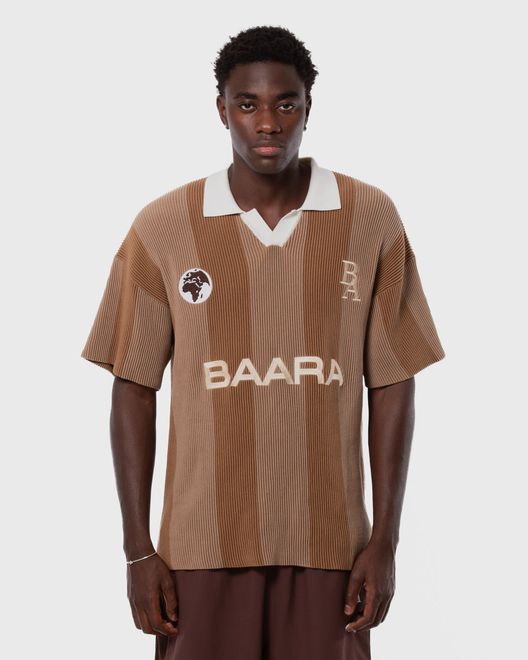 8.  BAARA SS26 -  BROWN HOLLOW/OUT JERSEY